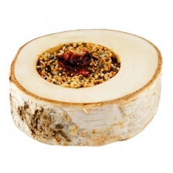 HAM-STAKE Miska Brzozowa z Hibiskusem i Ziarnami mała